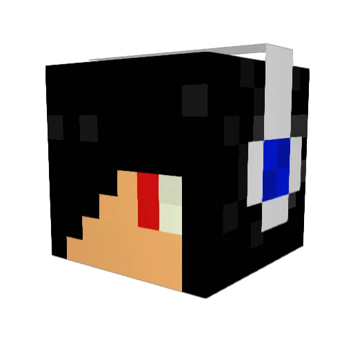 Voracxx Minecraft avatar head, 3D render