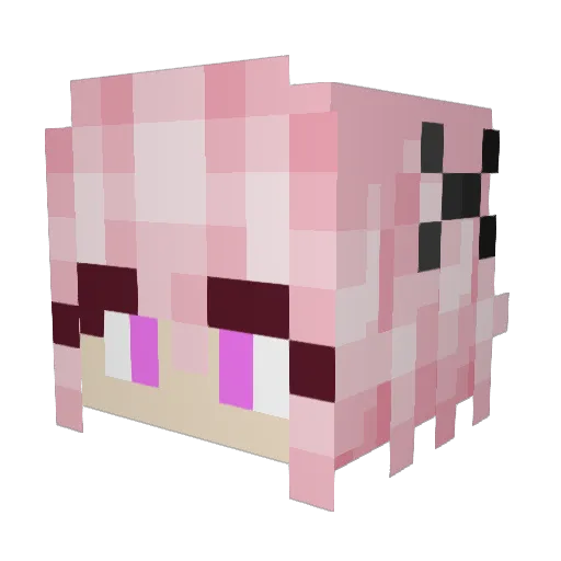 Vorainos Minecraft avatar head, 3D render