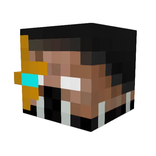 VorbildJunkie Minecraft avatar head, 3D render