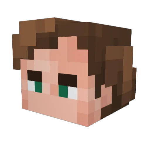 Vordi_ Minecraft avatar head, 3D render