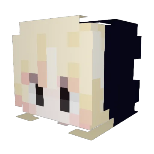 Vorean Minecraft avatar head, 3D render