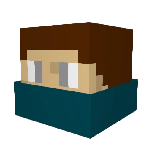 Voreven Minecraft avatar head, 3D render