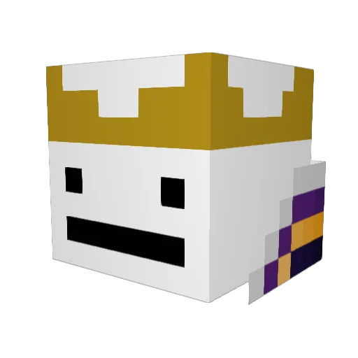 Vorgiven Minecraft avatar head, 3D render