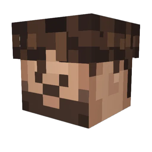 Vornadim Minecraft avatar head, 3D render