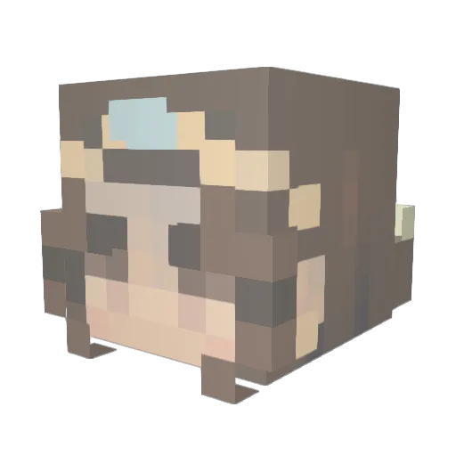 Vorniir Minecraft avatar head, 3D render