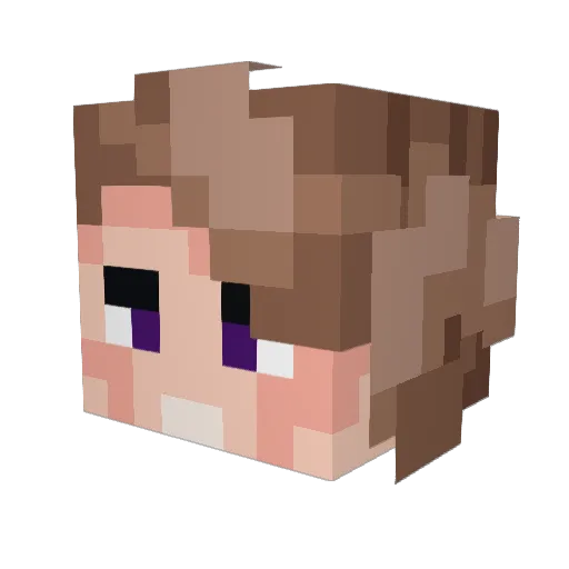 Vorobushekb Minecraft avatar head, 3D render