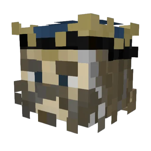 Voroshilov Minecraft avatar head, 3D render