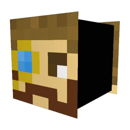 Vorotex Minecraft avatar head, 3D render