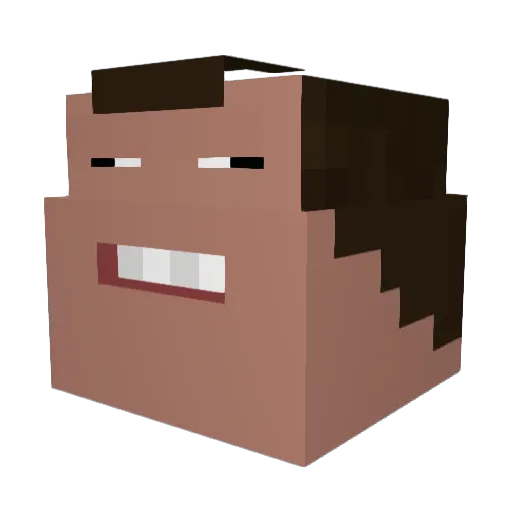 Vorp Minecraft avatar head, 3D render