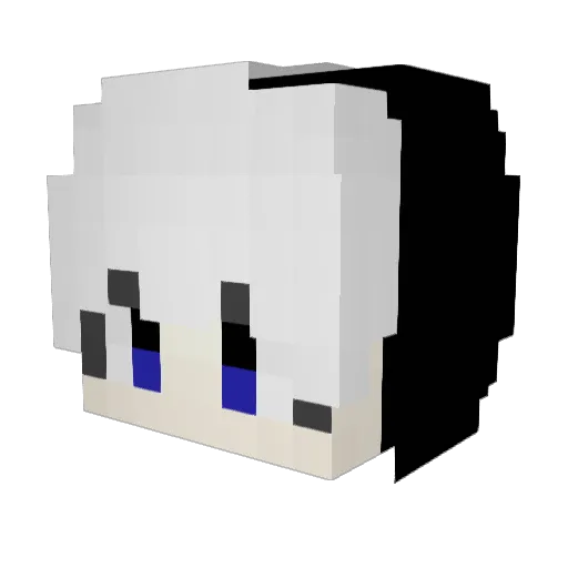 Vorpal_Rabbit_ Minecraft avatar head, 3D render