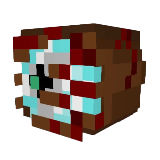 Vorpalithic Minecraft avatar head, 3D render