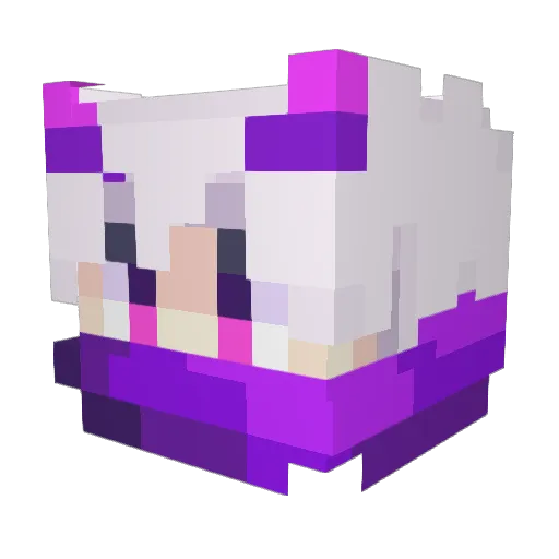 Vorperan Minecraft avatar head, 3D render
