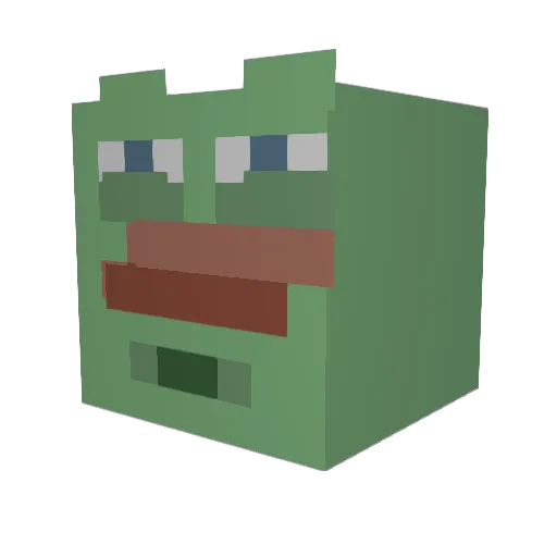 Vorrb Minecraft avatar head, 3D render