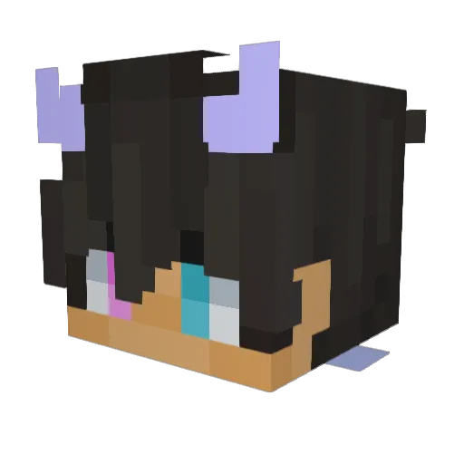 Vorstrafe Minecraft avatar head, 3D render
