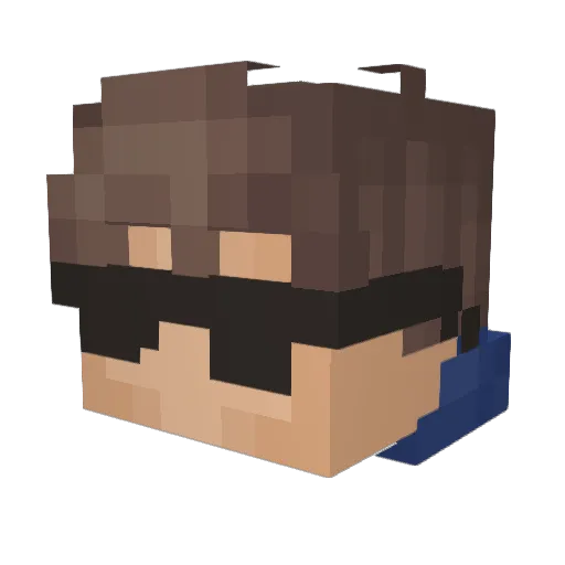 Vort3xDragon Minecraft avatar head, 3D render