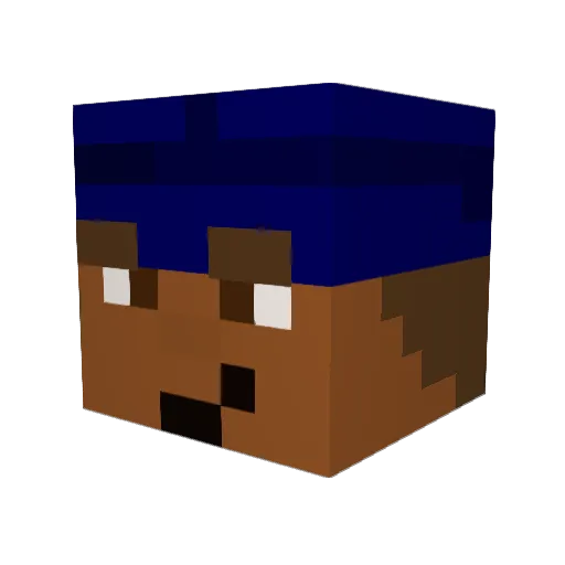 VortX_ Minecraft avatar head, 3D render