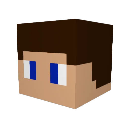 Vortack97 Minecraft avatar head, 3D render