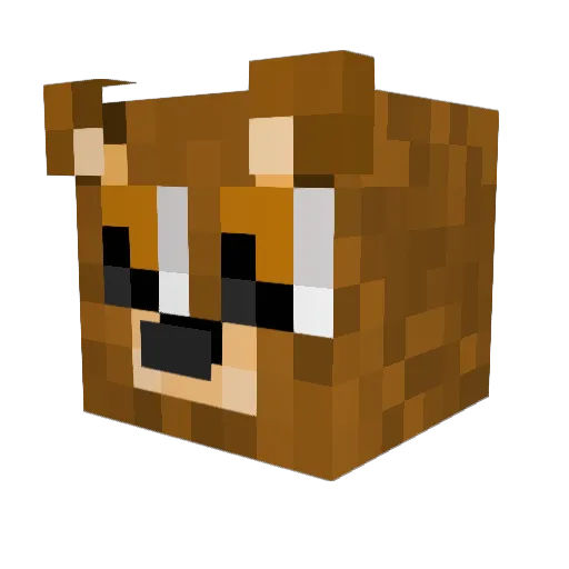 Vortagaunt Minecraft avatar head, 3D render