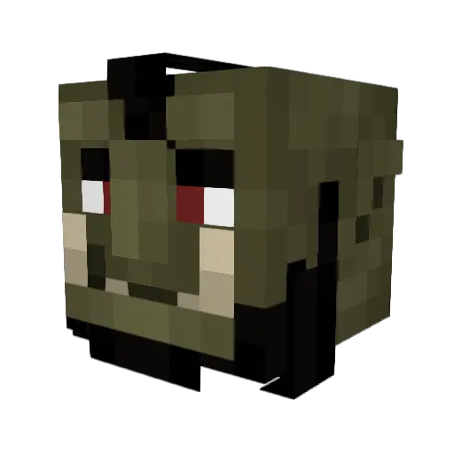 Vortalex Minecraft avatar head, 3D render