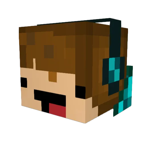 Vortek123 Minecraft avatar head, 3D render