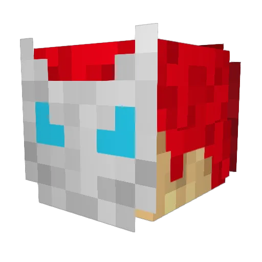 Vortex045 Minecraft avatar head, 3D render