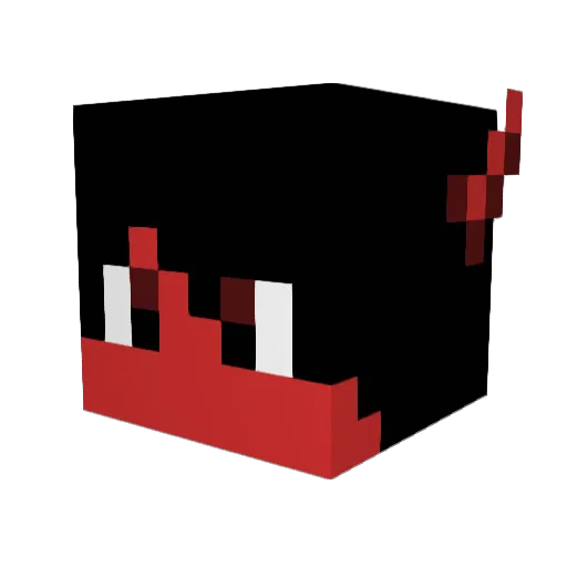 VortexOFF1 Minecraft avatar head, 3D render