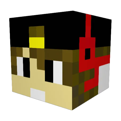 Vortex_813 Minecraft avatar head, 3D render