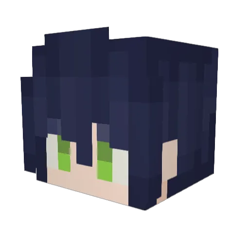 Vortex_Kiryu Minecraft avatar head, 3D render