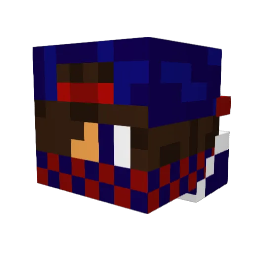 Vortex_Skittles Minecraft avatar head, 3D render
