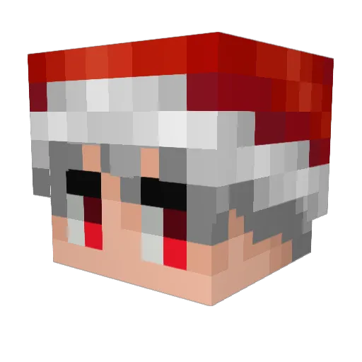 Vortex_ZD Minecraft avatar head, 3D render