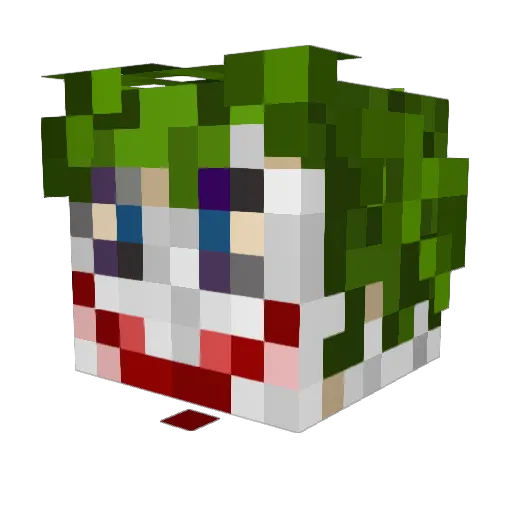 Vortexhydra Minecraft avatar head, 3D render