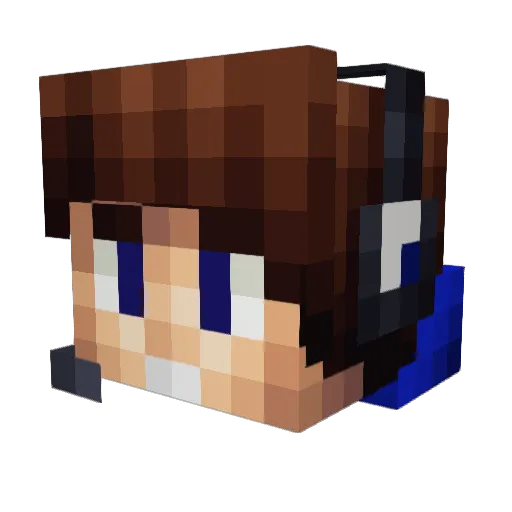 Vortexile Minecraft avatar head, 3D render