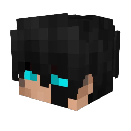 Vortexkin Minecraft avatar head, 3D render