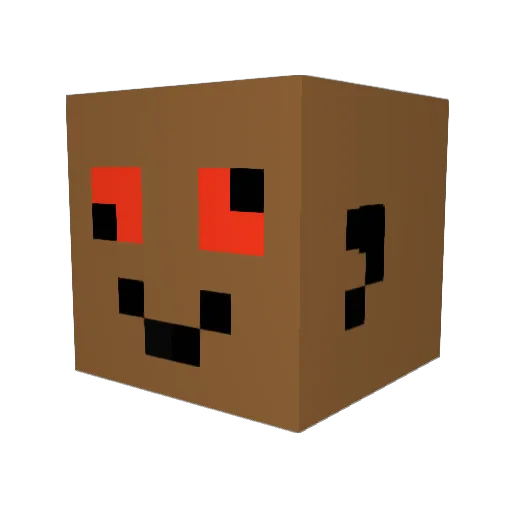 Vortextile Minecraft avatar head, 3D render