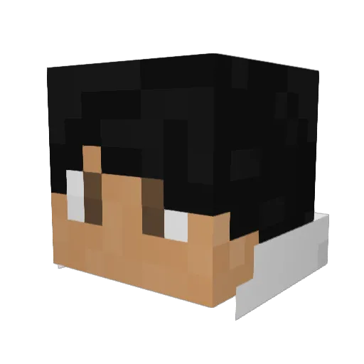 VortexxBoy Minecraft avatar head, 3D render