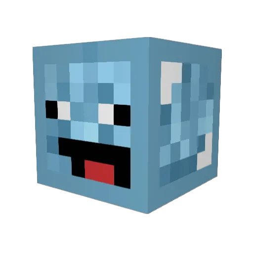 Vortican Minecraft avatar head, 3D render