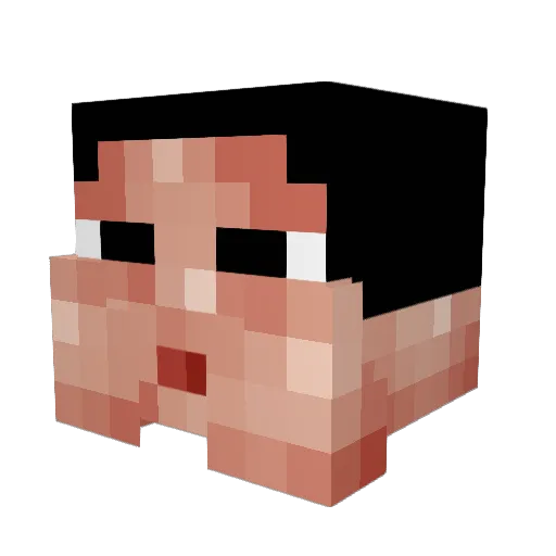 Vortigona Minecraft avatar head, 3D render