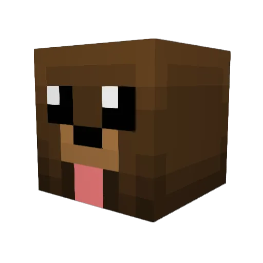 Vortin Minecraft avatar head, 3D render