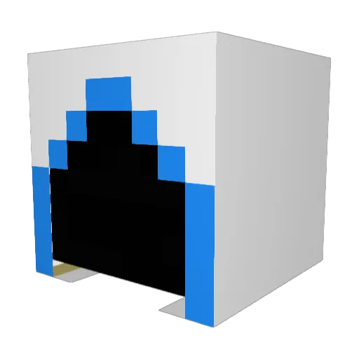Vortor Minecraft avatar head, 3D render
