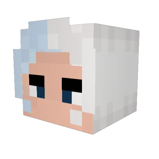 Vortord Minecraft avatar head, 3D render