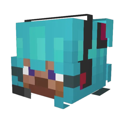 Vortxk Minecraft avatar head, 3D render