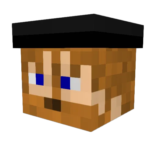 Vorvax Minecraft avatar head, 3D render