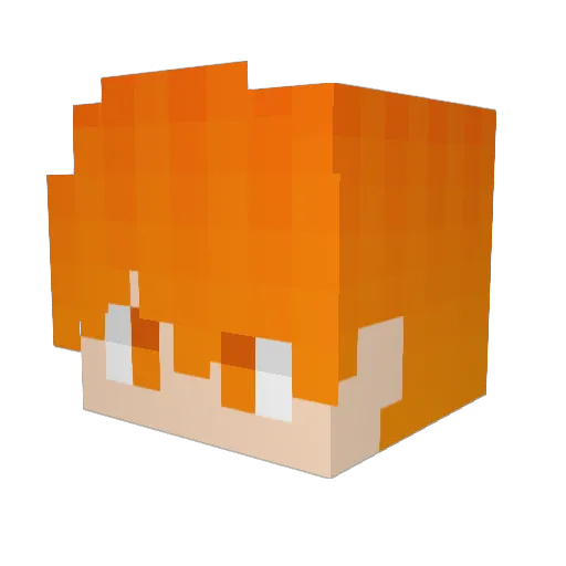VorzDl Minecraft avatar head, 3D render