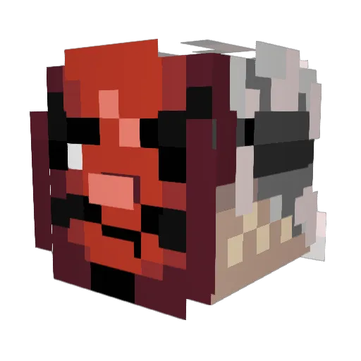 Vosco_ Minecraft avatar head, 3D render