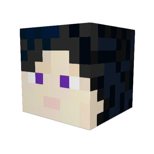 VossRaven Minecraft avatar head, 3D render