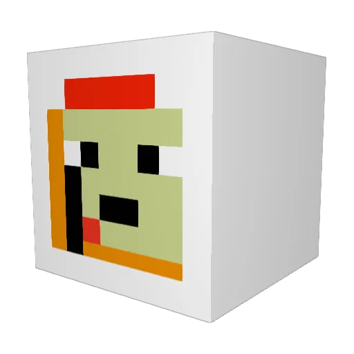 Vostok1 Minecraft avatar head, 3D render