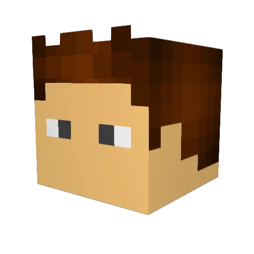 Vostyx Minecraft avatar head, 3D render