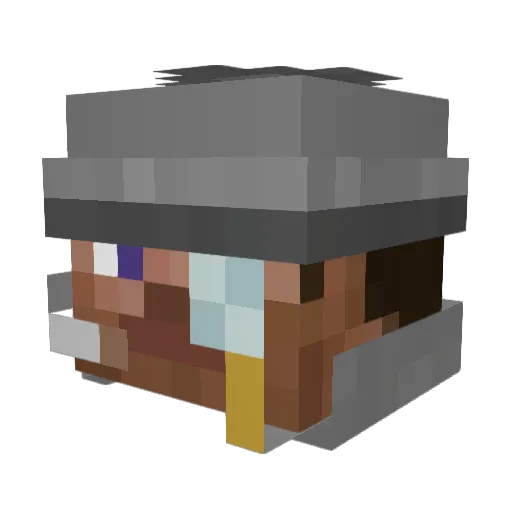 Vosu Minecraft avatar head, 3D render