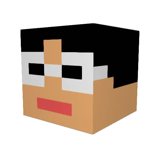 Vosxxl2 Minecraft avatar head, 3D render