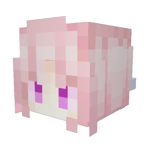 VotMelon Minecraft avatar head, 3D render